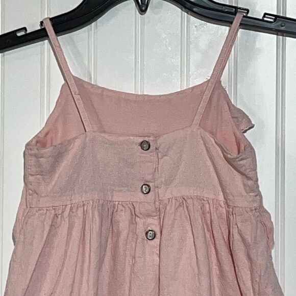 Max St Jdio Flowey Blush Pink Ruffled Dress Size 4T - Picture 6 of 9